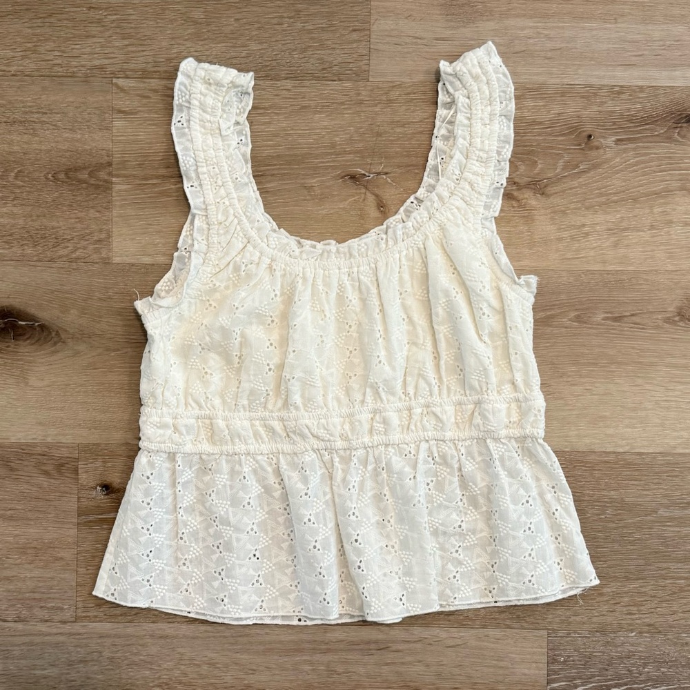 Eyelet Sleeveless Top